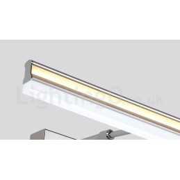 Lampada da specchio LED IP44 da bagno, applique su e giù con paralume in acrilico