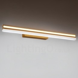 Applique da bagno LED con paralume in acrilico, specchio, IP44