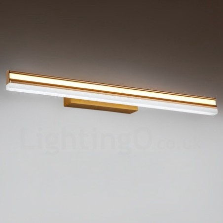Applique da bagno LED con paralume in acrilico, specchio, IP44