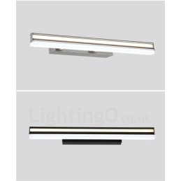 Applique da bagno LED con paralume in acrilico, specchio, IP44
