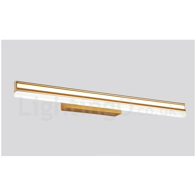 Applique da bagno LED con paralume in acrilico, specchio, IP44