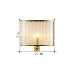 Applique da parete vintage retrò rustica in ottone e vetro a 1 luce E14