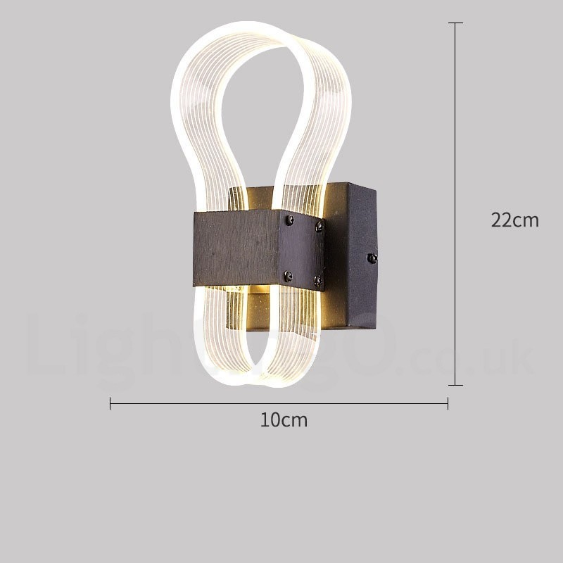 Applique da parete moderna con paralume in acrilico per corridoio e camera da letto