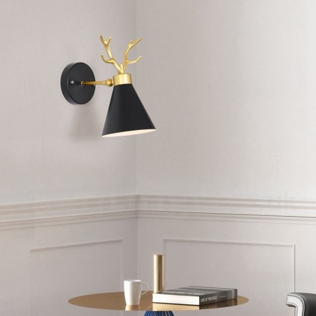 Applique da parete moderna Antlers in acciaio inox oro