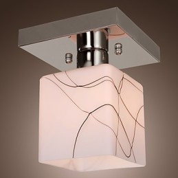 Plafoniera a filo moderna contemporanea mini style in metallo elettroplaccato