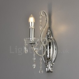 Applique da parete in cristallo stile americano oro nero 1 luce E14
