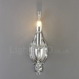 Applique da parete in cristallo stile americano oro nero 1 luce E14