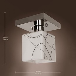 Plafoniera a filo moderna contemporanea mini style in metallo elettroplaccato