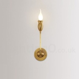 Applique da parete in ottone puro vintage rustica a 1 luce E14
