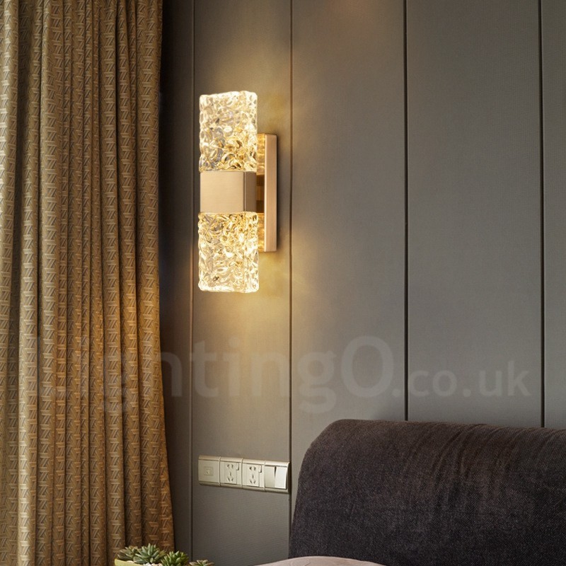 Applique da parete a filo in cristallo LED 29 cm x 10 cm