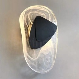 Applique da parete a filo in cristallo stile moderno 30 cm x 16 cm LED 5W
