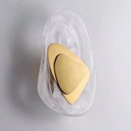 Applique da parete a filo in cristallo stile moderno 30 cm x 16 cm LED 5W