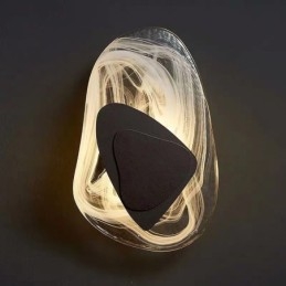Applique da parete a filo in cristallo stile moderno 30 cm x 16 cm LED 5W