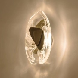 Applique da parete a filo in cristallo stile moderno 30 cm x 16 cm LED 5W