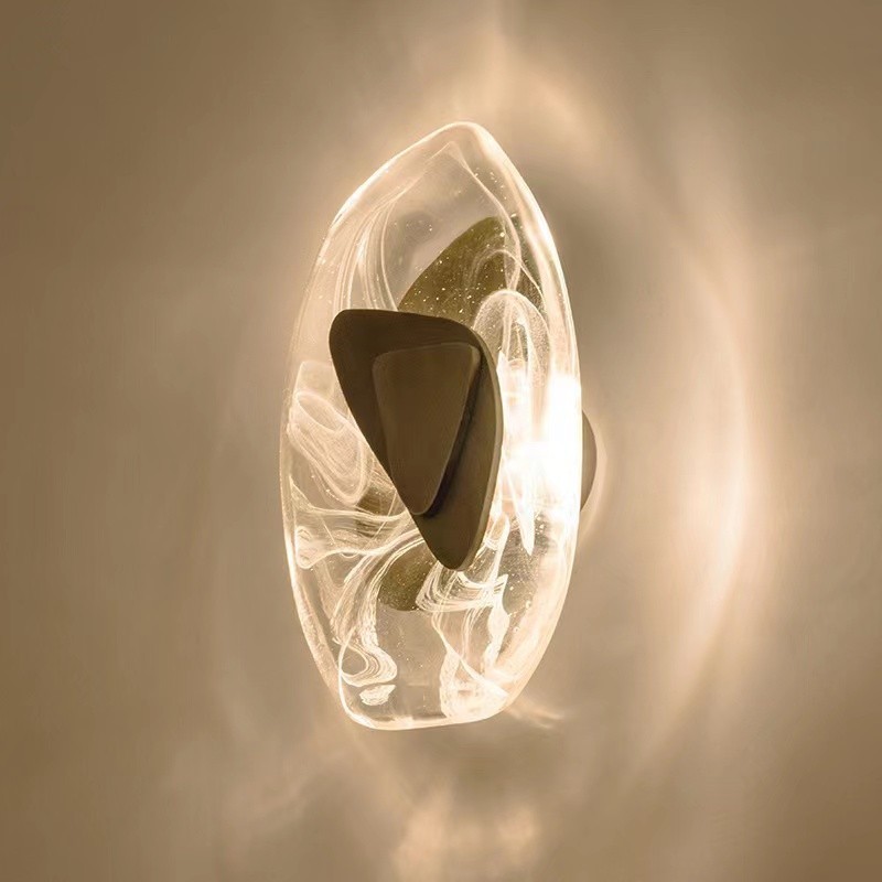 Applique da parete a filo in cristallo stile moderno 30 cm x 16 cm LED 5W