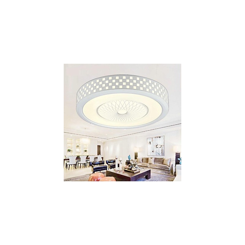 Plafoniera a filo moderna contemporanea in metallo e acrilico bianco