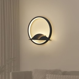 Applique da parete nordica moderna LED 25 x 25 x 5 cm in acciaio inossidabile e PVC