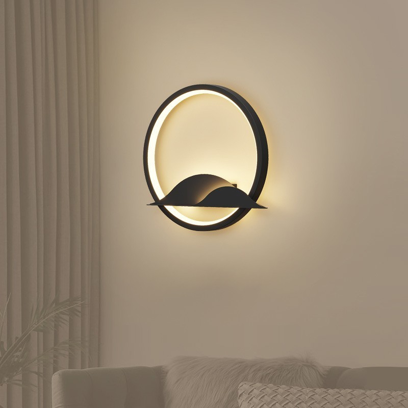 Applique da parete nordica moderna LED 25 x 25 x 5 cm in acciaio inossidabile e PVC