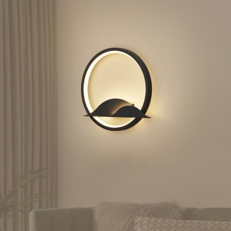 Applique da parete nordica moderna LED 25 x 25 x 5 cm in acciaio inossidabile e PVC