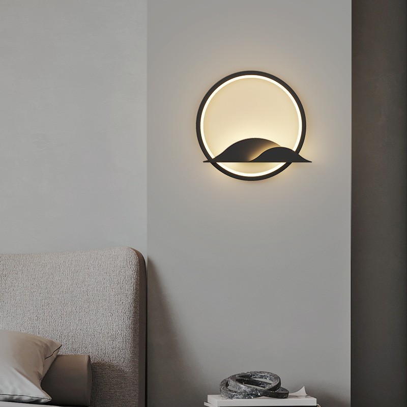 Applique da parete nordica moderna LED 25 x 25 x 5 cm in acciaio inossidabile e PVC