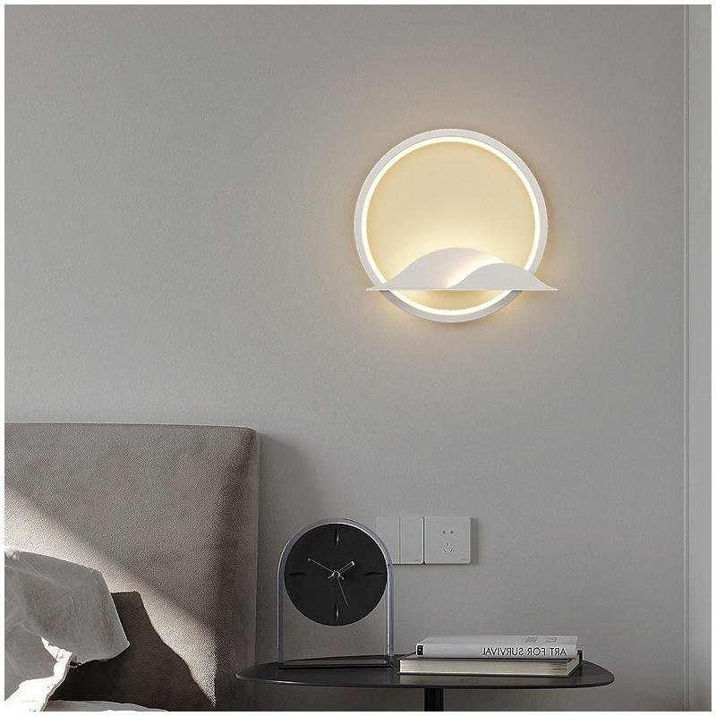 Applique da parete nordica moderna LED 25 x 25 x 5 cm in acciaio inossidabile e PVC