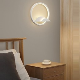 Applique da parete nordica moderna LED 25 x 25 x 5 cm in acciaio inossidabile e PVC