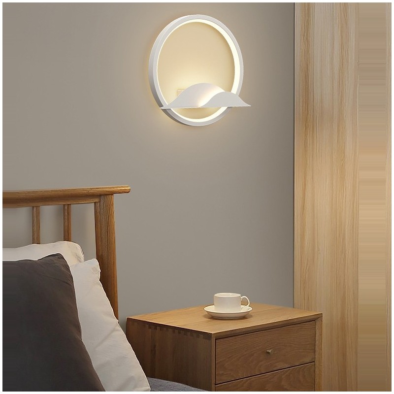 Applique da parete nordica moderna LED 25 x 25 x 5 cm in acciaio inossidabile e PVC