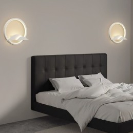 Applique da parete nordica moderna LED 25 x 25 x 5 cm in acciaio inossidabile e PVC