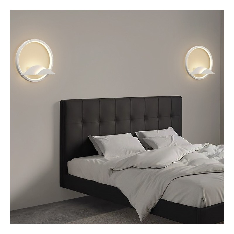 Applique da parete nordica moderna LED 25 x 25 x 5 cm in acciaio inossidabile e PVC