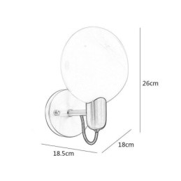 Applique da parete in marmo finto vintage con base lampadina E9, 5 W, 18 x 18,5 x 26 cm