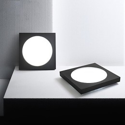 Plafoniera moderna a filo 3 LED integrati bianco nero
