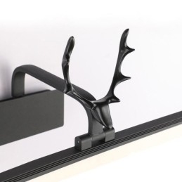 Applique LED da parete in acrilico con specchio frontale a corna di cervo, lampada trucco bagno