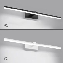 Applique da parete LED con specchio frontale e diffusore in acrilico per bagno