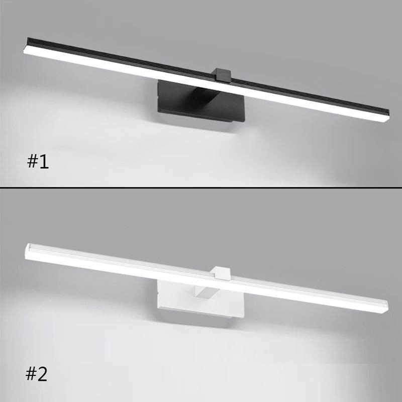 Applique da parete LED con specchio frontale e diffusore in acrilico per bagno