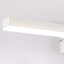 Applique da parete LED con specchio frontale e diffusore in acrilico per bagno