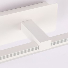 Applique da parete LED con specchio frontale e diffusore in acrilico per bagno