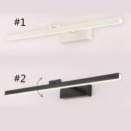 Applique da parete LED nordica con luce frontale a specchio, angolo regolabile, per bagno