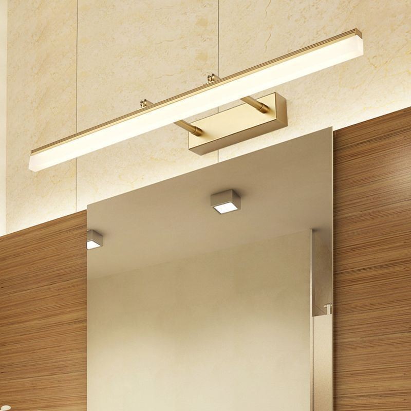 Applique da parete LED in acrilico con specchio frontale, estensibile, per corridoio e bagno