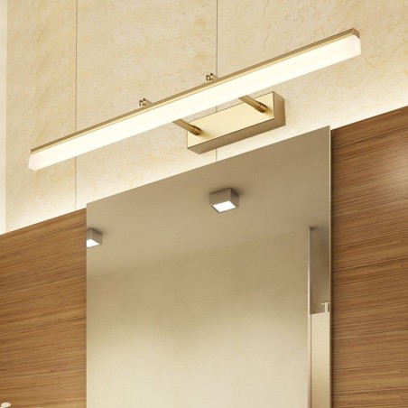 Applique da parete LED in acrilico con specchio frontale, estensibile, per corridoio e bagno