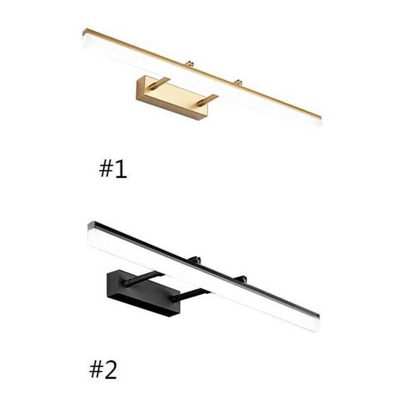 Applique da parete LED in acrilico con specchio frontale, estensibile, per corridoio e bagno