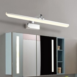 Applique da parete LED nordica con specchio frontale, luce regolabile per bagno