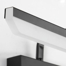 Applique da parete LED nordica con specchio frontale, luce regolabile per bagno