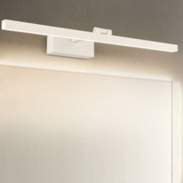 Applique da parete LED nordica con luce frontale a specchio, angolo regolabile, per bagno
