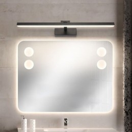 Applique da parete LED nordica con luce frontale a specchio, angolo regolabile, per bagno