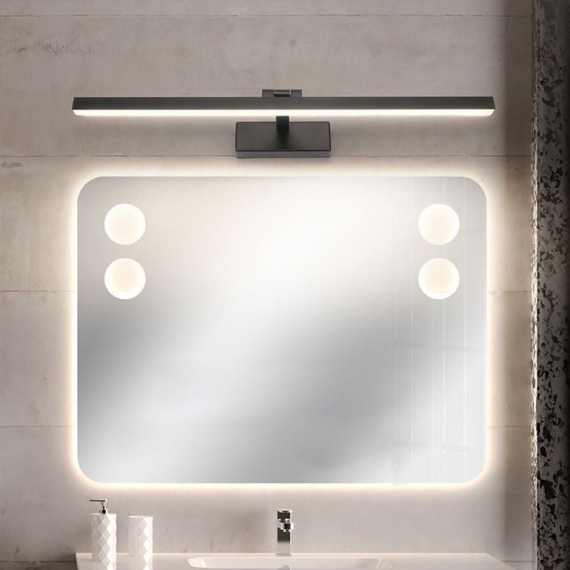 Applique da parete LED nordica con luce frontale a specchio, angolo regolabile, per bagno