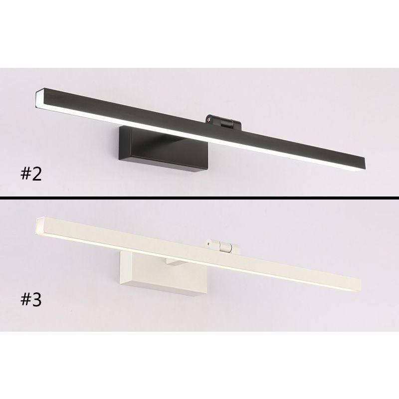 Applique da parete LED nordica con luce frontale a specchio, angolo regolabile, per bagno