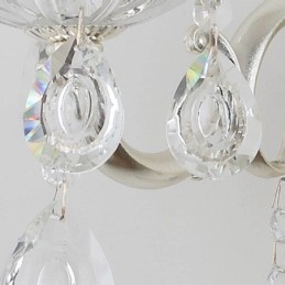 Applique da parete in cristallo stile vintage europeo 2 luci E12/E14 40 W