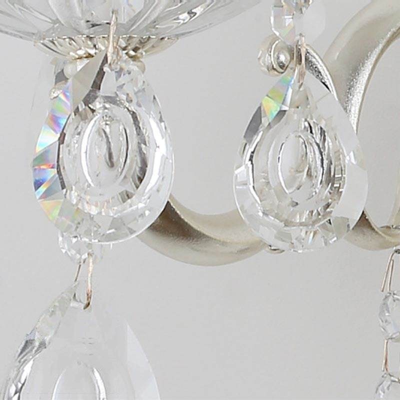 Applique da parete in cristallo stile vintage europeo 2 luci E12/E14 40 W