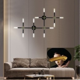 Applique da parete moderna componibile bianco caldo 8 luci