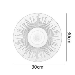 Applique da parete nordica rotonda cava in rame pieno 30 x 4 cm